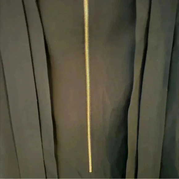 Lafayette 148 black pleated sleeveless dress with gold accent buttons size SP - Picture 6 of 13